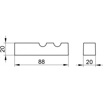 19115010000 EDITION 90 Square Крючок для полотенца двойной, хром 19115010000-2