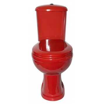 47360110402 Унитаз-компактДора-Антивсплескгоризонтальный выпуск, красный (47360110402) 47360110402-1