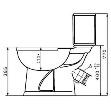 47360110402 Унитаз-компактДора-Антивсплескгоризонтальный выпуск, красный (47360110402) 47360110402-2
