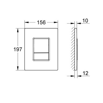 PNN-0000001 (025AQ) Панель смыва Белая глянец для INSP-0000002 Pneumo N PNN-0000001-3