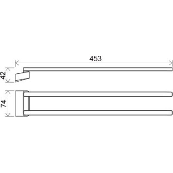 Полотенцедержатель (поворотный), 42 см TD 340.00 X07P328-1
