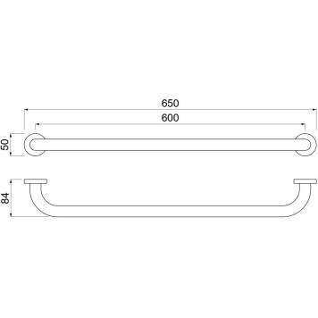 AQ4996CR поручень 650 мм AQ4996CR-1
