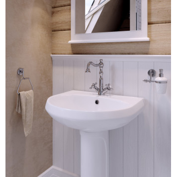 131118S0011B0 Умывальник Вест с переливом белый (требуются кронштейны 1.8937.0.S99.980.5) 470х575 1.3111.8.S00.11B.0-3