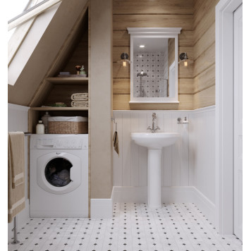 131118S0011B0 Умывальник Вест с переливом белый (требуются кронштейны 1.8937.0.S99.980.5) 470х575 1.3111.8.S00.11B.0-4