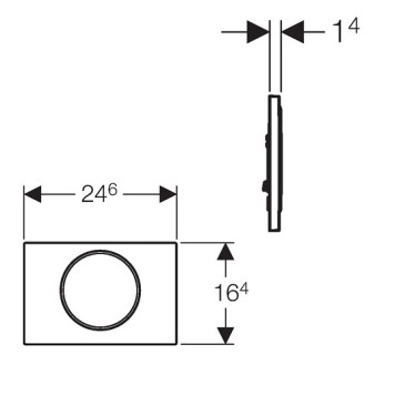 115.758.14.5 Смывная клавиша Geberit Sigma10 смыв/стоп к 111.300/350/361/362/380/390/796, черный матовый лак, легко чистящееся покрытие/полированное 115.758.14.5-1