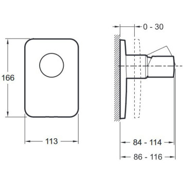 E98707-CP TOOBI смеситель для душа (внешняя часть) E98707-CP-1