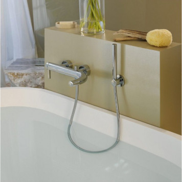 51520010100 EDITION 400 Смеситель для ванны настенный, вылет 223-230 мм, вентиль керамический, хром 51520010100-1