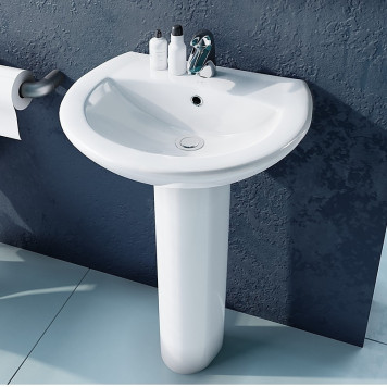 АТТИКА 48 Умывальник пьедестальный ВКС Белый S1 (WB.PD/Attica/48-C/WHT.G/S1) WB.PD/Attica/48-C/WHT.G/S1-2