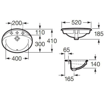 327204000 Adora раковина встраиваемая сверху 52х41 327204000-1