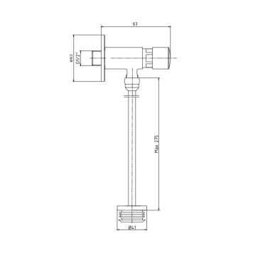 102111146EX смывной механизм для писсуара 102111146EX-1