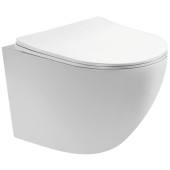 AQ1900T-00 ЕВРОПА Унитаз-компакт подвесной безободковый 490360320мм, смыв TORNADO, тонкое сиденье с механизмом плавного закрывания, крепеж AQ1900T-00
