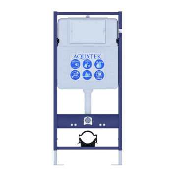 SET AQUATEK КЛАССИК (рама AQUATEK Standard INS-0000012(без клавиши) KKI-0000002 крепления+унитаз КЛАССИК AQ1111-00 с тонким сиденьем soft-close SET AQUATEK КЛАССИК-KKI-1