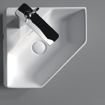 LINE 35 Умывальник угловой ВКС Белый S1 (WB.CR/Line/35-C/WHT.G/S1) WB.CR/Line/35-C/WHT.G/S1-4