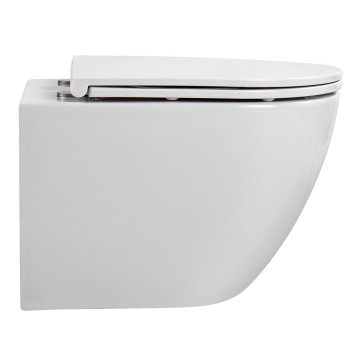 AQ1900T-00 ЕВРОПА Унитаз-компакт подвесной безободковый 490360320мм, смыв TORNADO, тонкое сиденье с механизмом плавного закрывания, крепеж AQ1900T-00-4