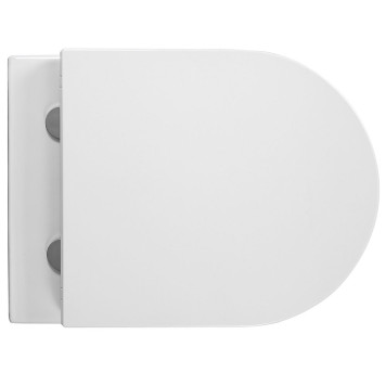 AQ1900T-00 ЕВРОПА Унитаз-компакт подвесной безободковый 490360320мм, смыв TORNADO, тонкое сиденье с механизмом плавного закрывания, крепеж AQ1900T-00-5