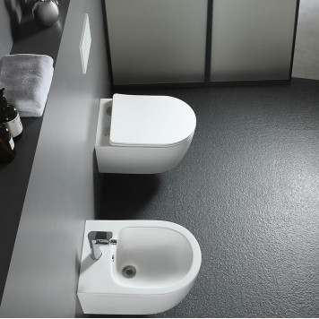 AQ1900T-00 ЕВРОПА Унитаз-компакт подвесной безободковый 490360320мм, смыв TORNADO, тонкое сиденье с механизмом плавного закрывания, крепеж AQ1900T-00-9