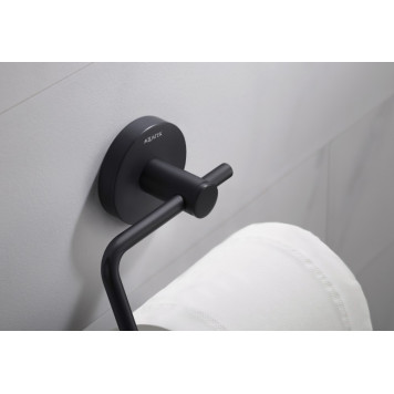 AQ4118MB ЕВРОПА бумагодержатель квадратный, матовый черный AQ4118MB-2