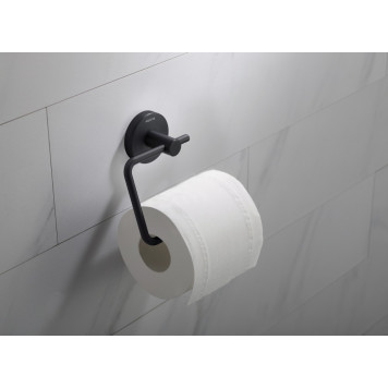 AQ4118MB ЕВРОПА бумагодержатель квадратный, матовый черный AQ4118MB-3