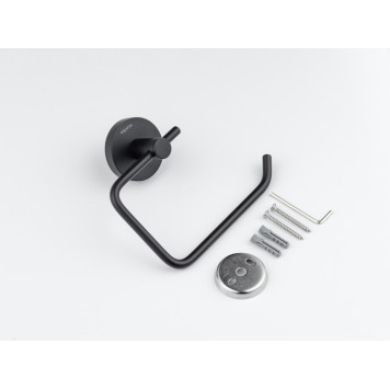 AQ4118MB ЕВРОПА бумагодержатель квадратный, матовый черный AQ4118MB-5