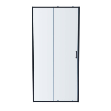 AQ ARI RA 10020GM Душевая дверь двухэлементная, раздвижная1000x2000 профиль оружейная сталь, стекло прозрачное AQ ARI RA 10020GM-1