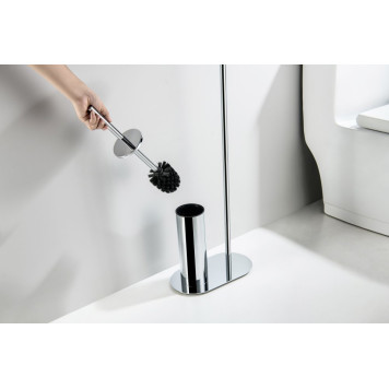 AQ4231CR ОБЕРОН держатель туалетной бумаги с ершиком напольный AQ4231CR-2