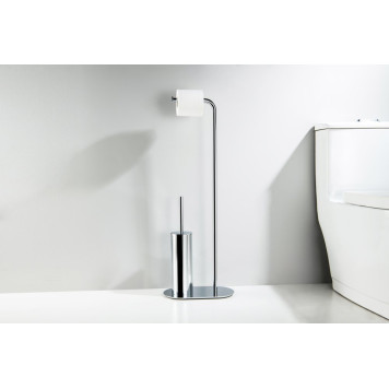 AQ4231CR ОБЕРОН держатель туалетной бумаги с ершиком напольный AQ4231CR-3