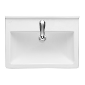 131153S0011B0 Умывальник Визит-55 с переливом белый (требуются кронштейны 1.8937.0.S99.980.5) 400х550 1.3115.3.S00.11B.0-1