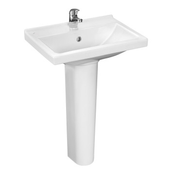 131153S0011B0 Умывальник Визит-55 с переливом белый (требуются кронштейны 1.8937.0.S99.980.5) 400х550 1.3115.3.S00.11B.0-2