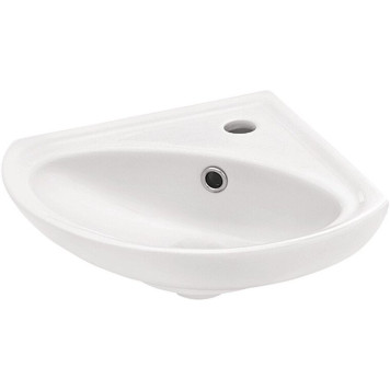 1.WH11.0.514 ИРИС умывальник 36 см (угловой, 1 отв.) 1.WH11.0.514