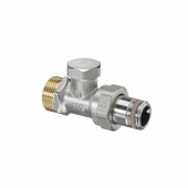 Вентиль, Combi 2, проходной, DN-15, 3/4, 1/2, Н ЕК-Н, никелированный, НГ со штуцером