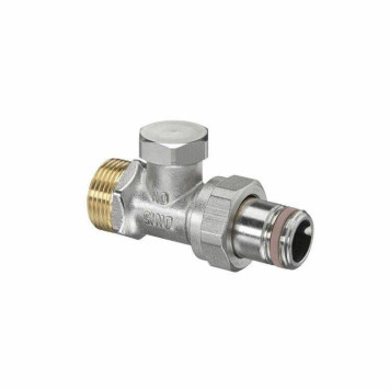 Вентиль, Combi 2, проходной, DN-15, 3/4, 1/2, Н ЕК-Н, никелированный, НГ со штуцером