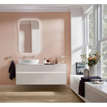 VilleroyBoch Artis Раковина 61х42х12.5см., накладная, без отв., без перелива, TitanCeram, цвет: альпийский белый. 41986101-13