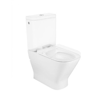 Roca The Gap Square Унитаз моноблок 36x60см, безободковый, универсальный выпуск, цвет: белый. 7.3427.3.700.H, 7.3417.3.000.0-3