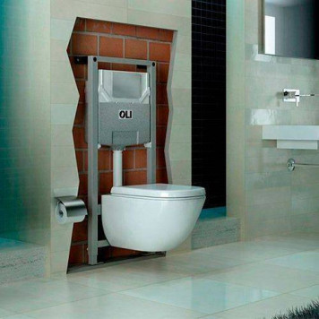 Модуль OLI 80 300572mSl00 для подвесного унитаза клавиша SLIM хром-2