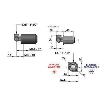 Bongio Внутренняя часть настенного смесителя-2