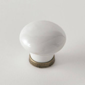 EBAN White Ceramics, ручка-кнопка для мебели, Цвет: белый/керамика. FAC04PO