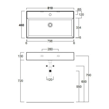 Simas Agile Раковина 81х46 см, 1 отв., подвесная, с переливом, цвет: белый-1