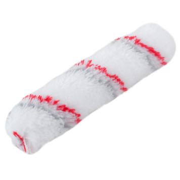 Ролик полиакрил. мини Профи, белый с серой и красной полосками, диам.15/35 мм, ворс 10 мм, 150 мм-3