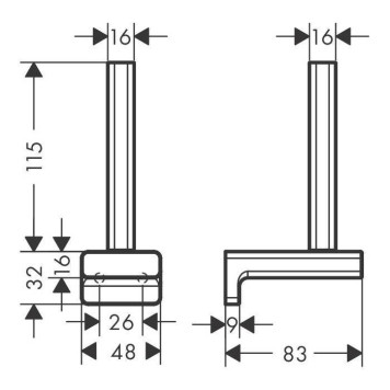 Hansgrohe AddStoris Держатель запасного рулона т/б, цвет: хром. 41756000-1