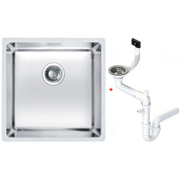 Alv 1100235 Kombino 30 Мойка U, r15, 1 чаша, 1 мм, SAT, 3½ 440х440х195 мм+сифон 1130550, шк 450 1100235