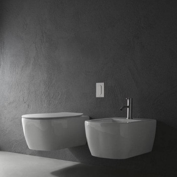 Antonio Lupi Komodo Унитаз подвесной безободковый, 54х36х26h см, с сиденьем микролифт, цвет: белый матовый-2