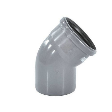 Отвод PP-H сер б/н Дн50х45гр в/к VALFEX 20102050