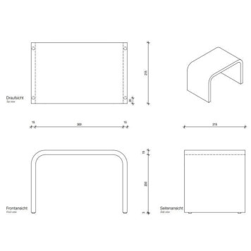 Decor Walther Black Stone SCH Подставка 24.5x33x21.5см, напольный, цвет: черный матовый-1