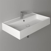Simas Agile Раковина 81х46 см, 1 отв., подвесная, с переливом, цвет: белый. AG81 bi*1
