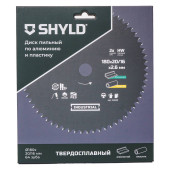 Диск пильный по алюминию и пластику SHYLD твердосплавный 180х20/16 мм, 64 зуба(20620)