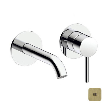 Almar Mixers Смеситель для раковины, настенный, цвет: латунь брашированная PVD. E210054.HB