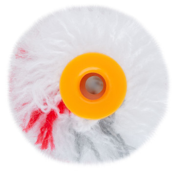 Ролик полиакрил. мини Профи, белый с серой и красной полосками, диам.15/35 мм, ворс 10 мм, 150 мм-4