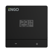 Терморегулятор, ENGO, проводной, накладной, 230В, черный