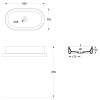 Alice Spy Oval Раковина 65x36х12см., накладная, без отв., цвет: чёрный матовый. 34240108