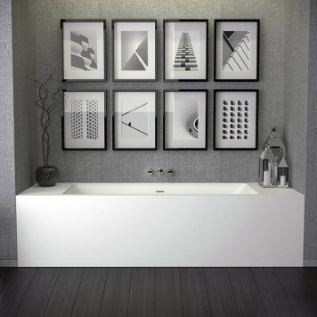 Knief Shape Ванна 170x70x60cм., встраиваемая, click-clack, цвет: белый матовый-2